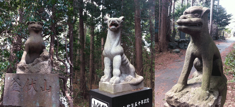 オオカミ像、さんれんちゃん!